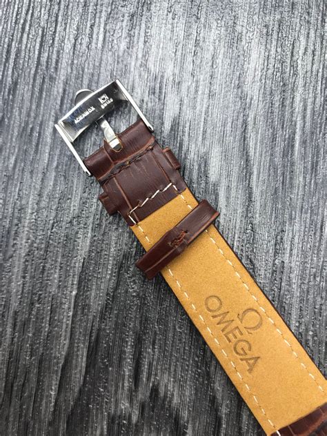 genuine omega leather watch bands|authentic leather Omega Watch strap.